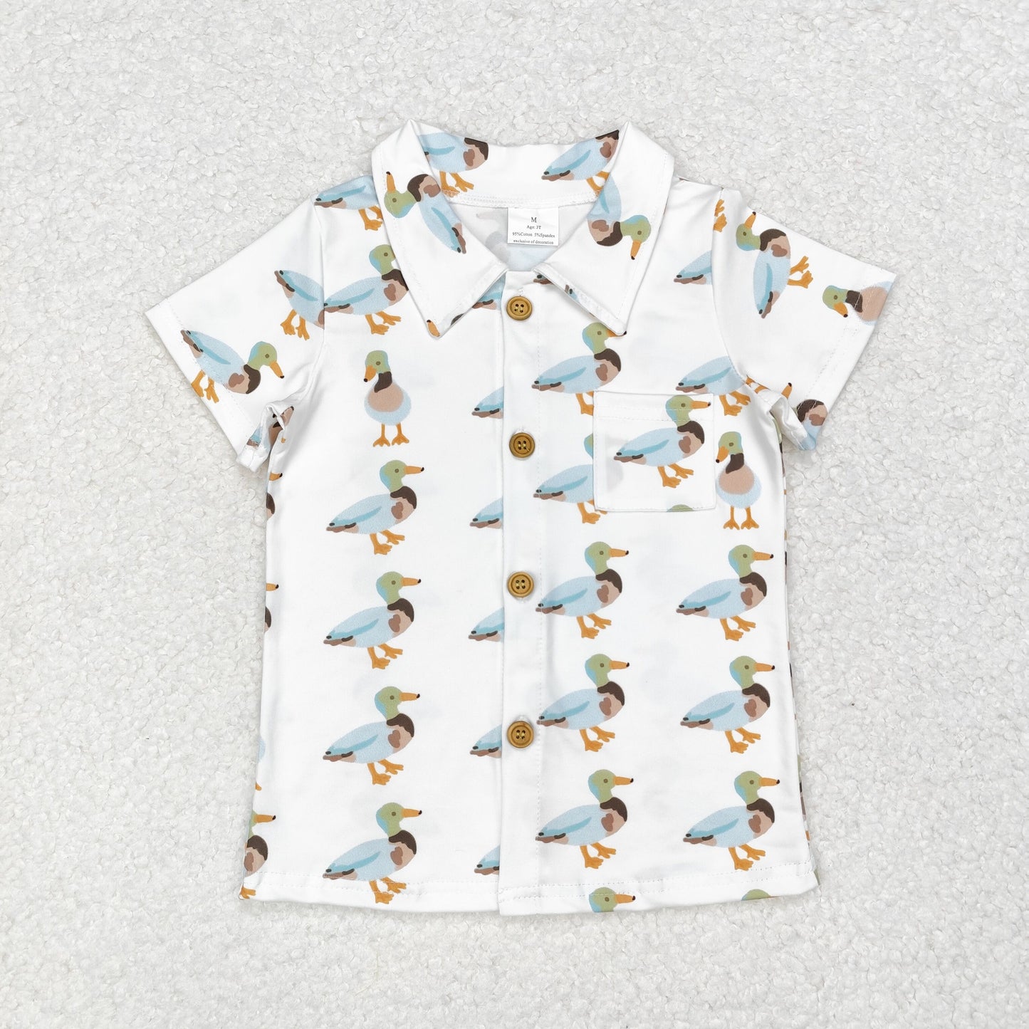 BT0738 Duck Print Boys Summer Tee Shirts Top