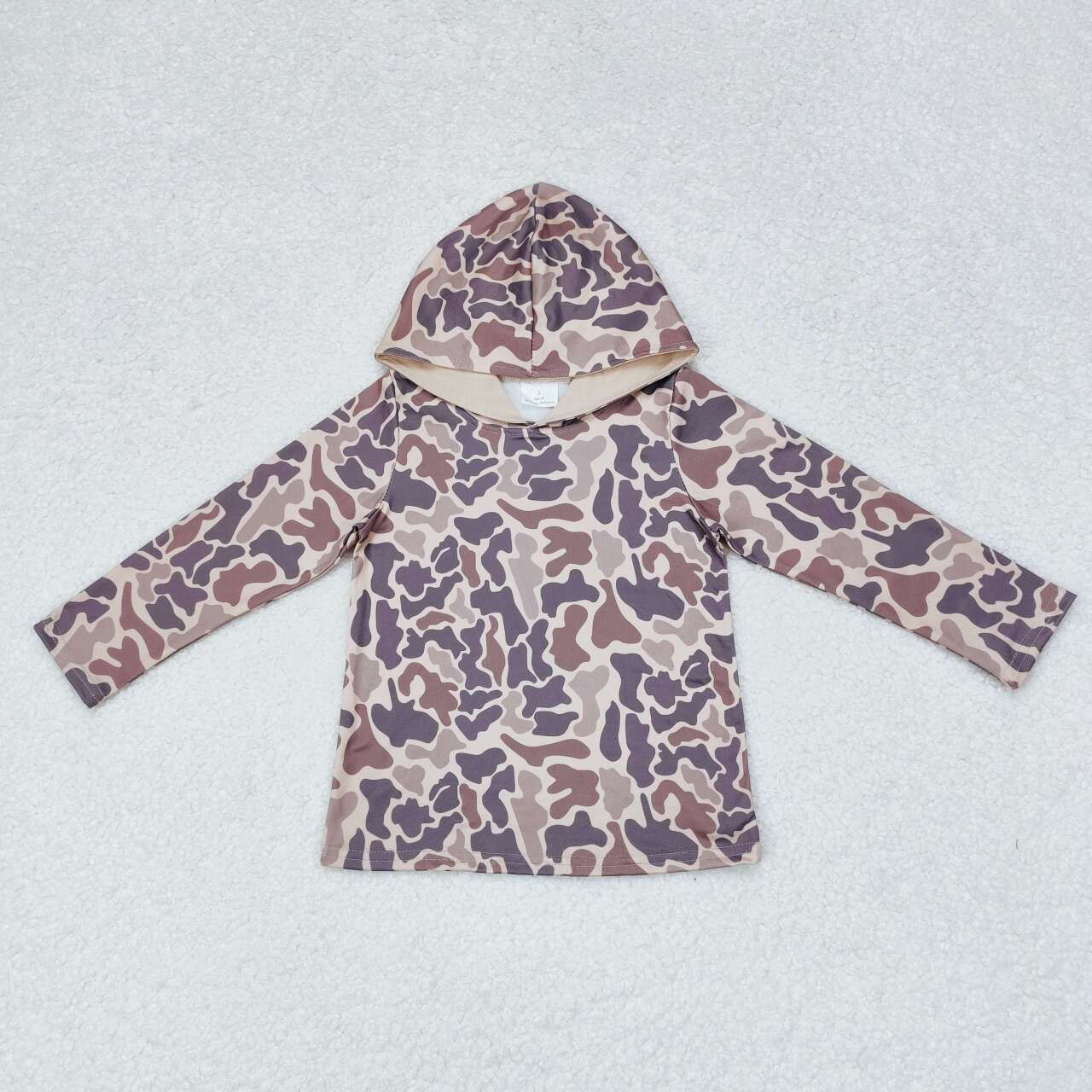 BT0739 Camo Print Boys Pullover Hoodie Tee Shirts Top