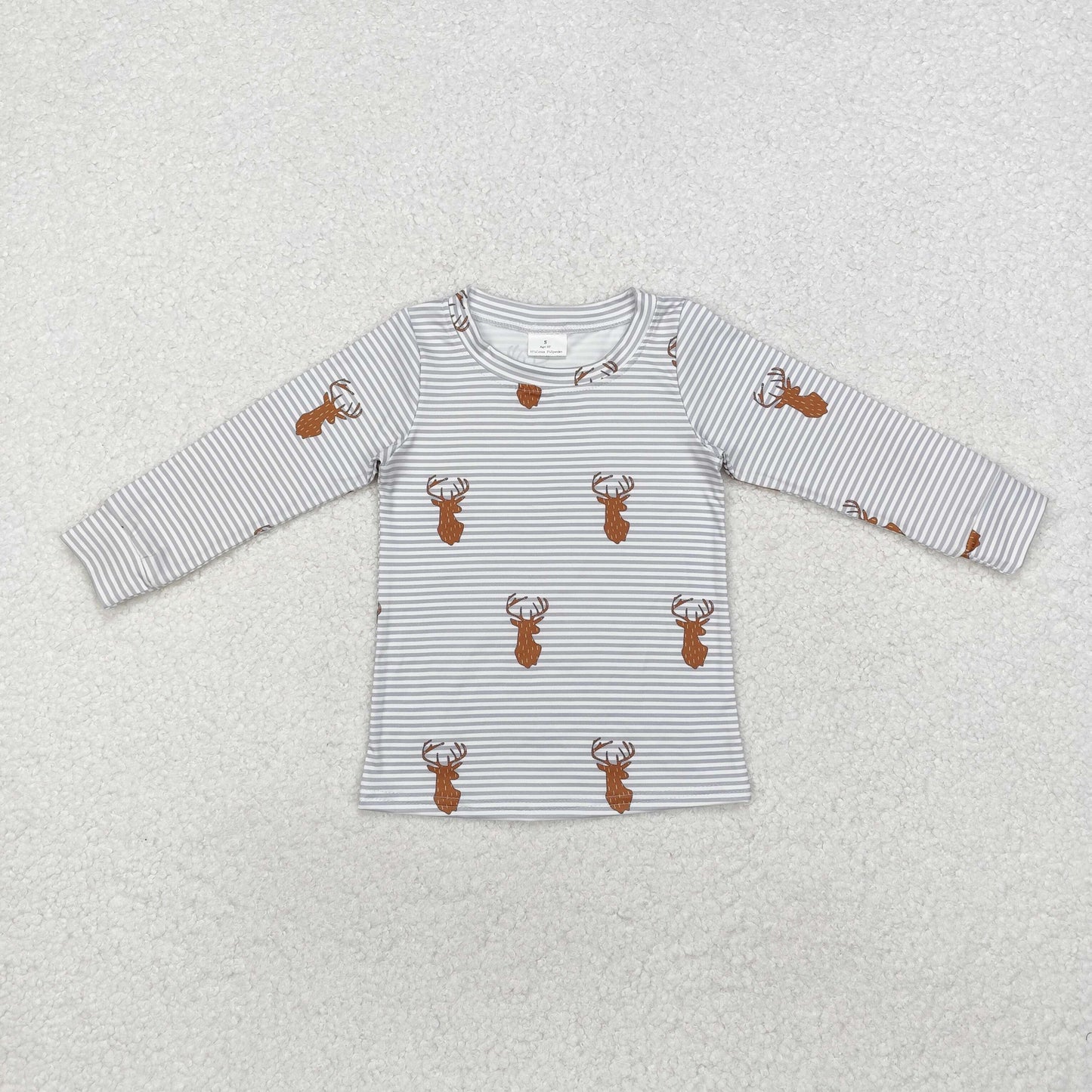 Deer Embroidery Brown Print Vest Sibling Matching Clothes