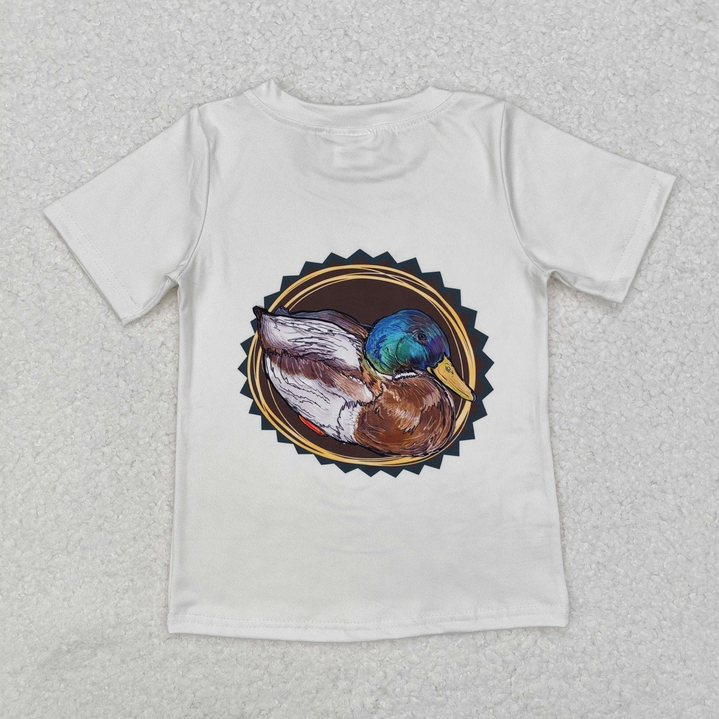 BT0964 Duck Print Boys Hunting Tee Shirts Top