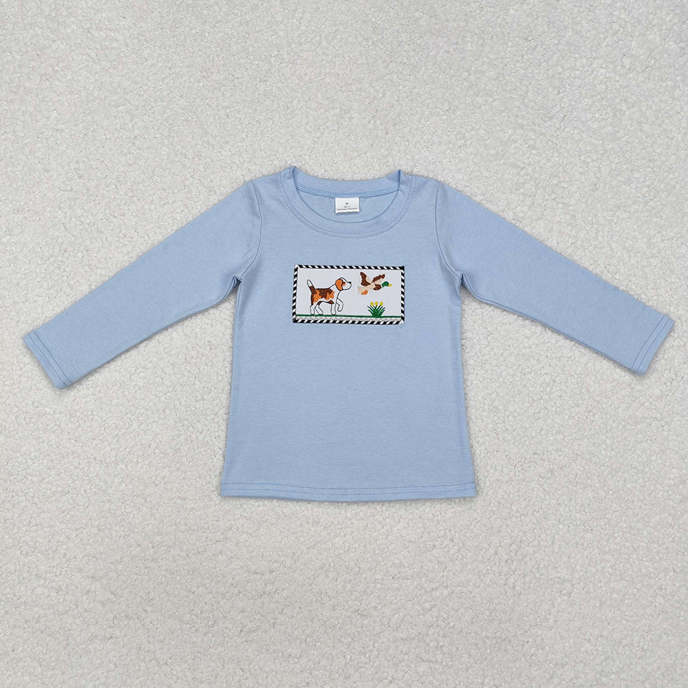 7 Styles Hunting Embroidery Boys Tee Shirts Top