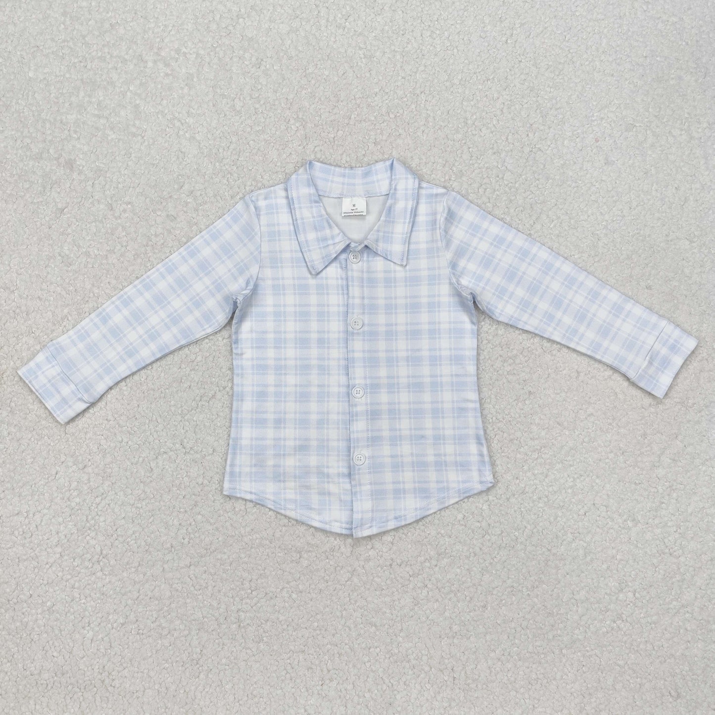 Bunny Blue Flowers Plaid Print Sibling Easter Matching Clothes