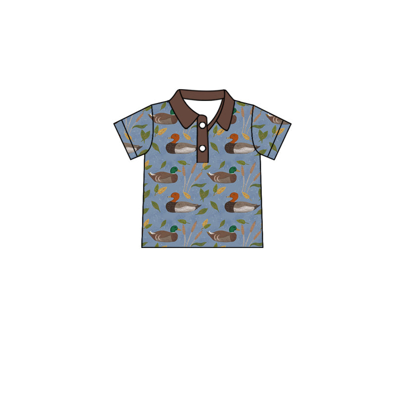 (Pre-order)BT1097 Duck Print Boys Summer Polo Tee Shirts Top
