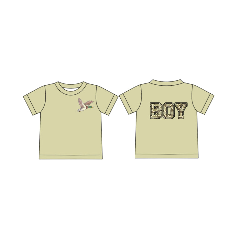 (Pre-order)BT1141 Duck Camo Boy Print Boys Short Sleeve Tee Shirts Top