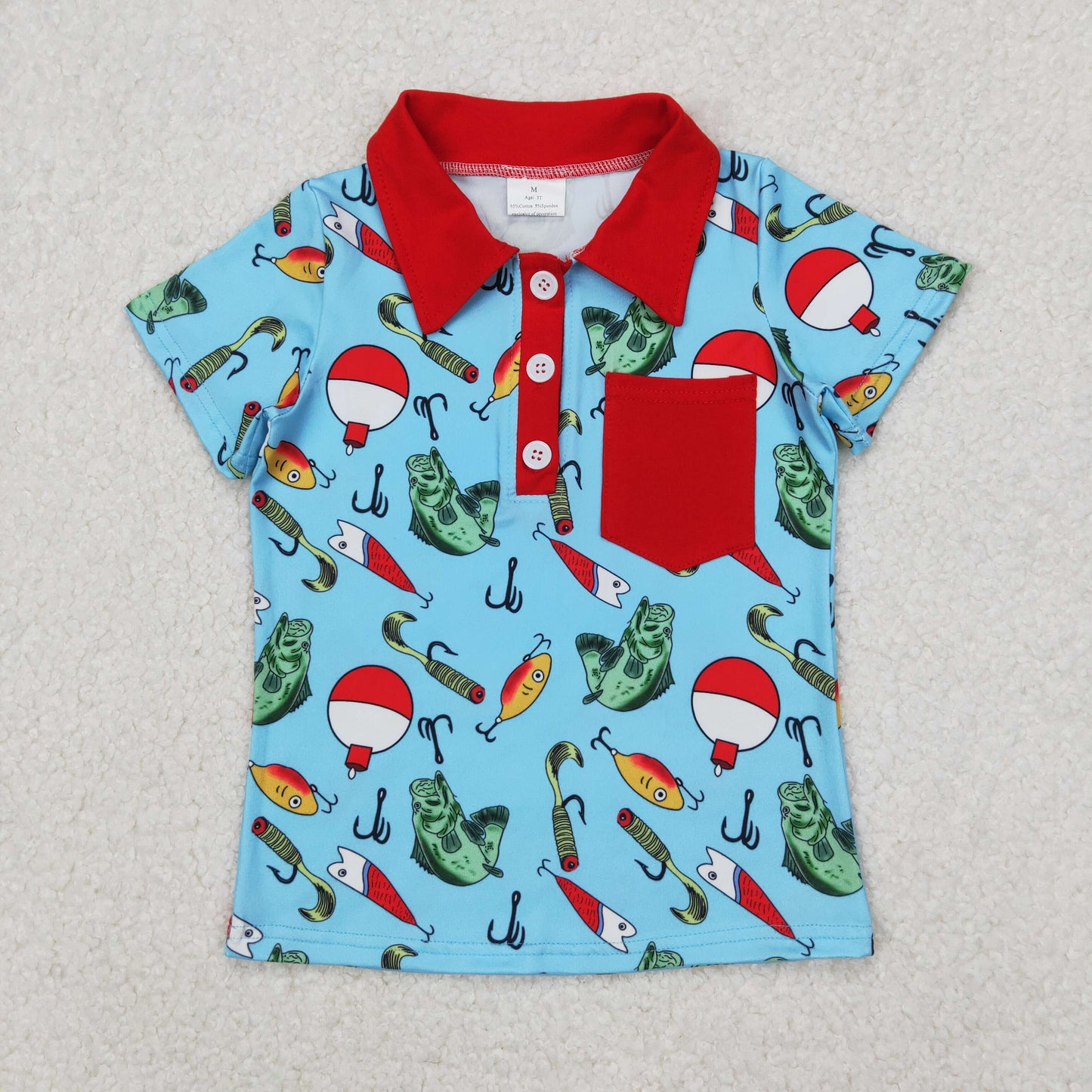 Fishing Blue Print Sibling Summer Matching Clothes