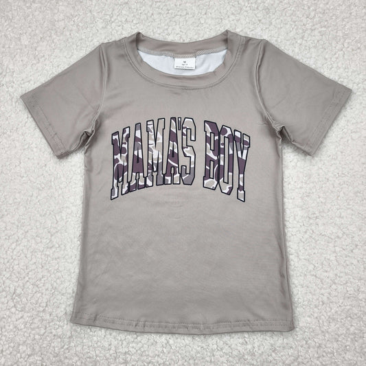 BT1186 MAMA'S BOY Camo Print Boys Summer Tee Shirts Top