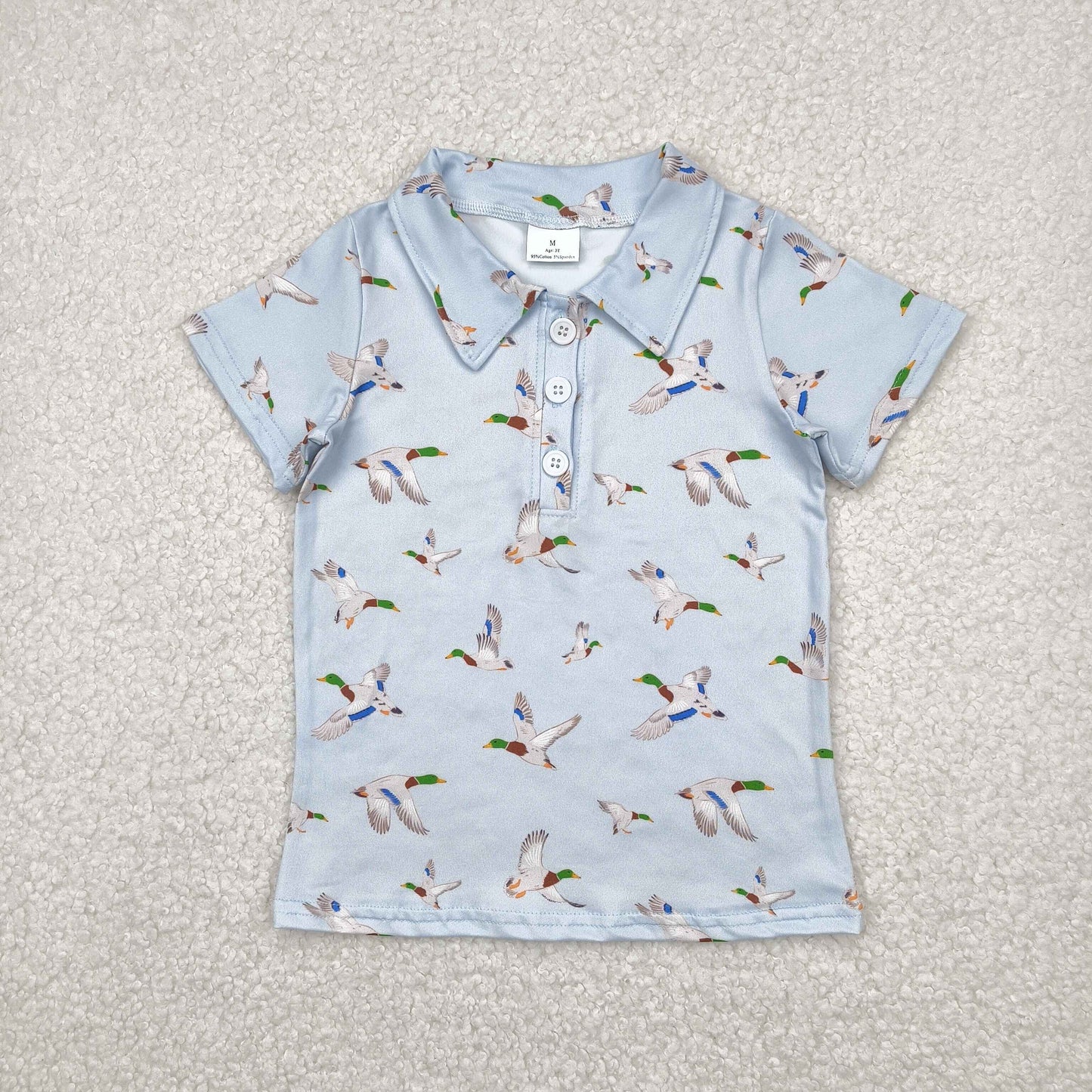 BT1210 Duck Print Boys Summer Polo Tee Shirts Top