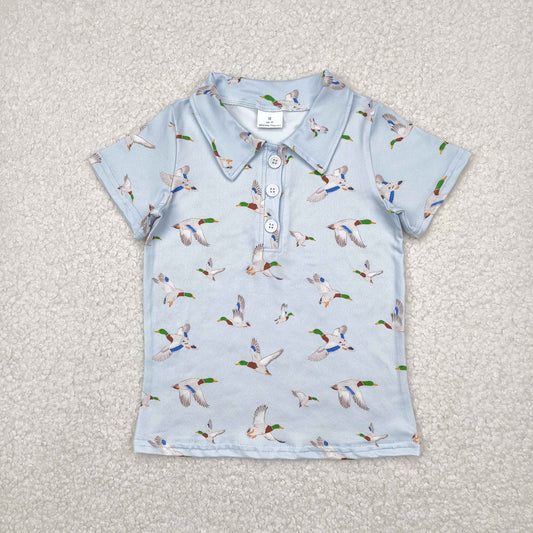 BT1210 Duck Print Boys Summer Polo Tee Shirts Top