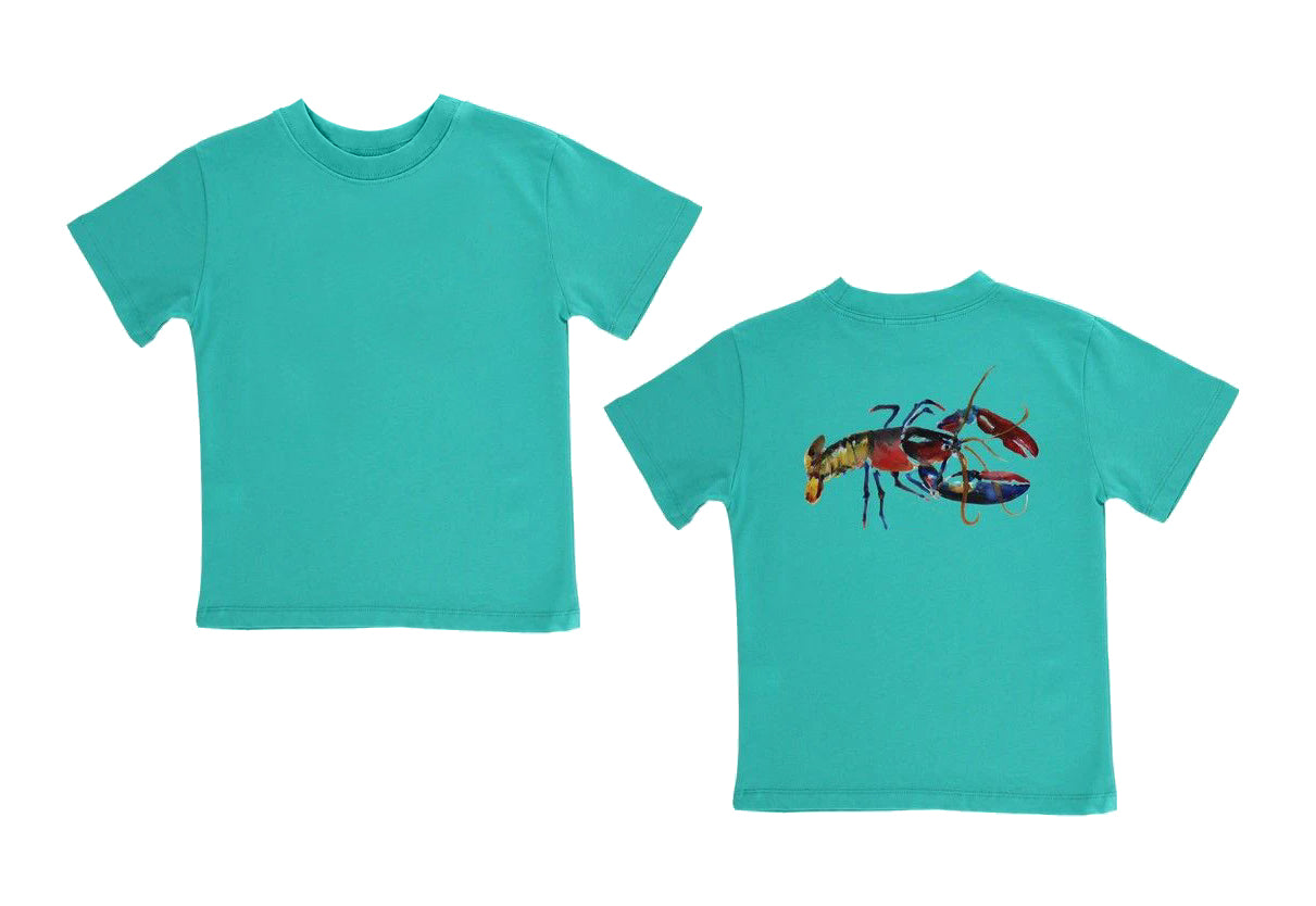 (Pre-order)BT1241 Crayfish Print Boys Summer Tee Shirts Top