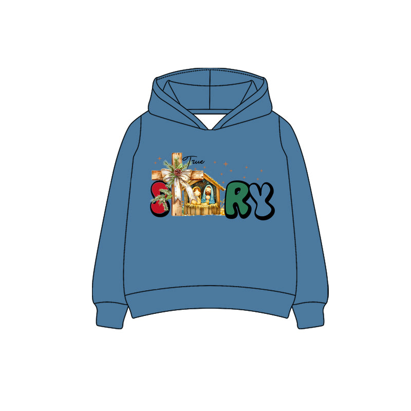 (Pre-order)BT1282 True Story Nativity Boys Christmas Hoodie Top