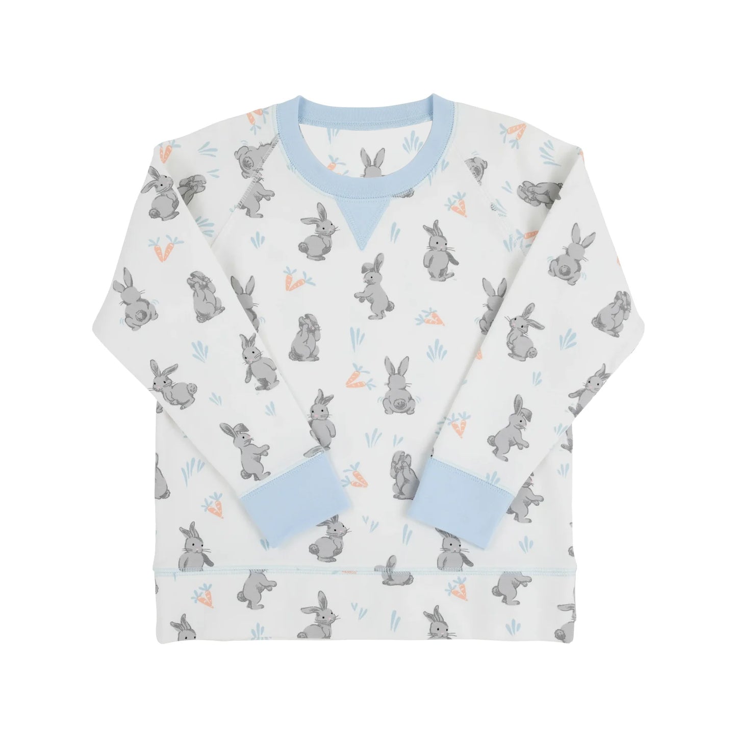 (Pre-order)BT1371 Bunny Print Boys Easter Long Sleeve Tee Shirts Top