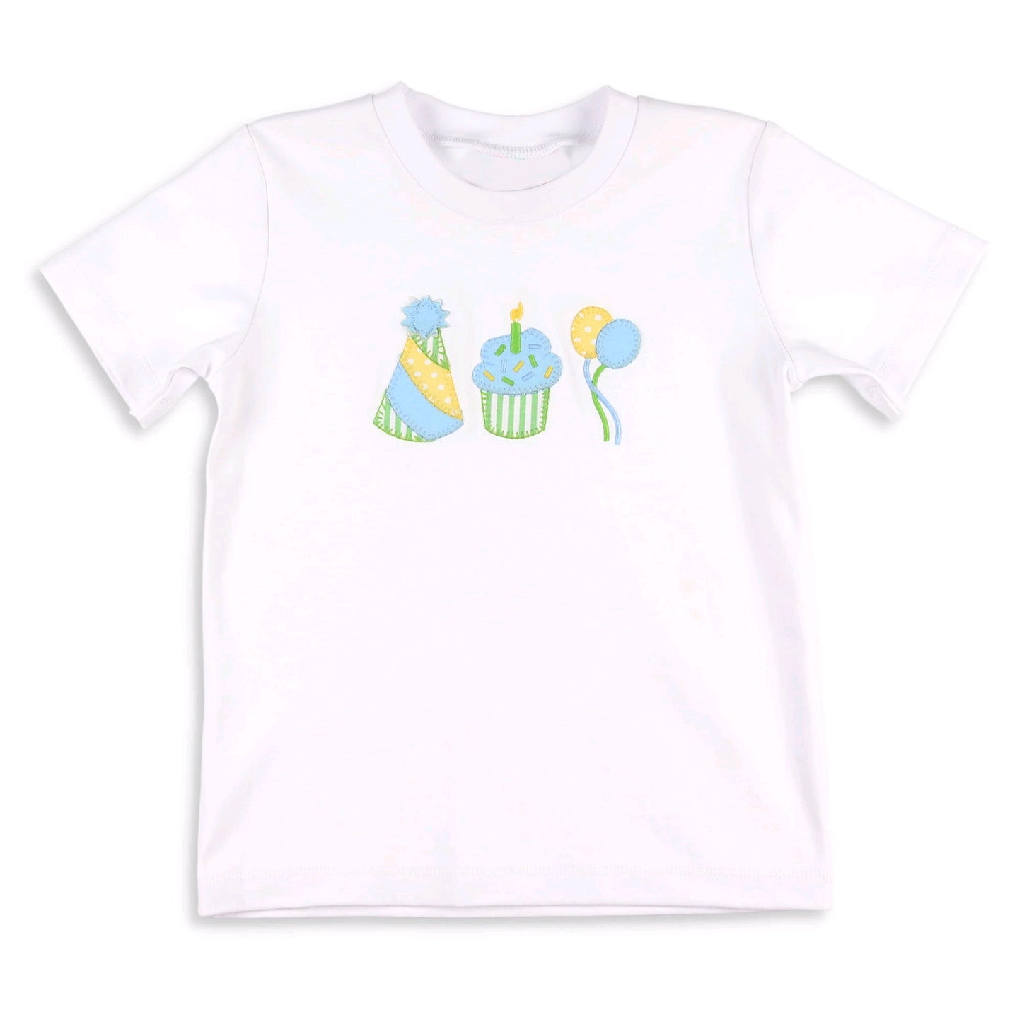 (Pre-order)BT1398 Cake Print Boys Happy Birthday Summer Tee Shirts Top