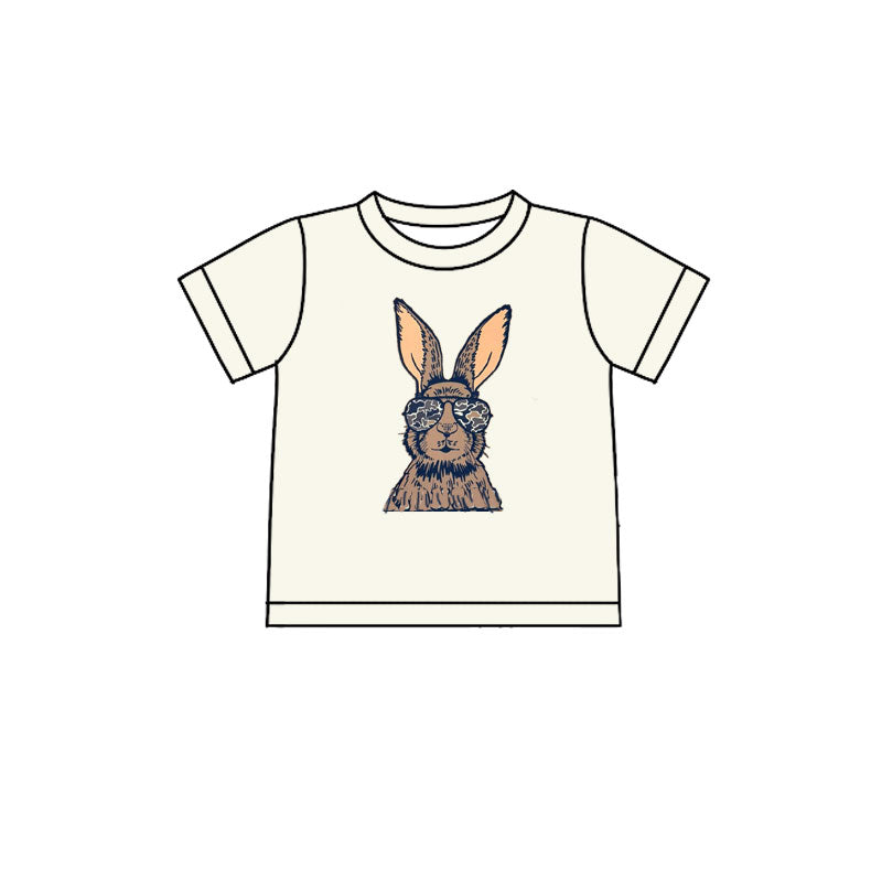 (Pre-order)BT1414 Bunny Print Boys Easter Tee Shirts Top