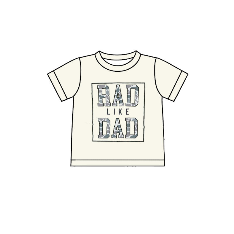(Pre-order)BT1416 RAD LIKE DAD Camo Print Boys Summer Tee Shirts Top