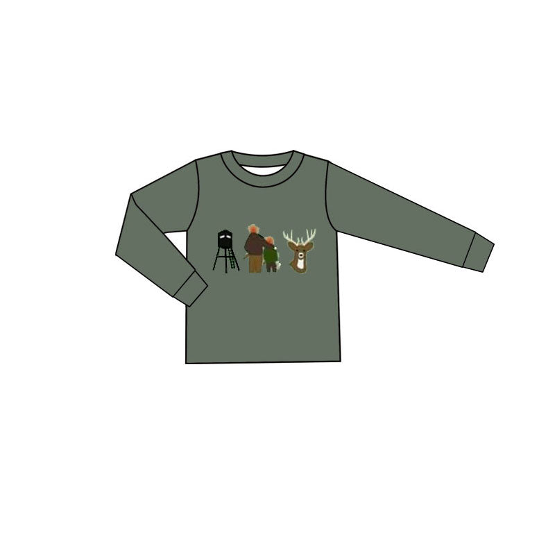 (Pre-order)BT1438 Go Hunting Print Boys Long Sleeve Top