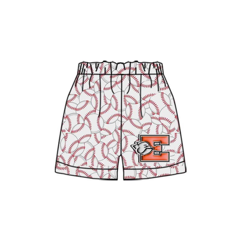 (Custom Design Preorder MOQ 5 Each Design) Team's Bulldogs Baseball Print Summer Bottom Shorts Mom and Me Matching Clothes