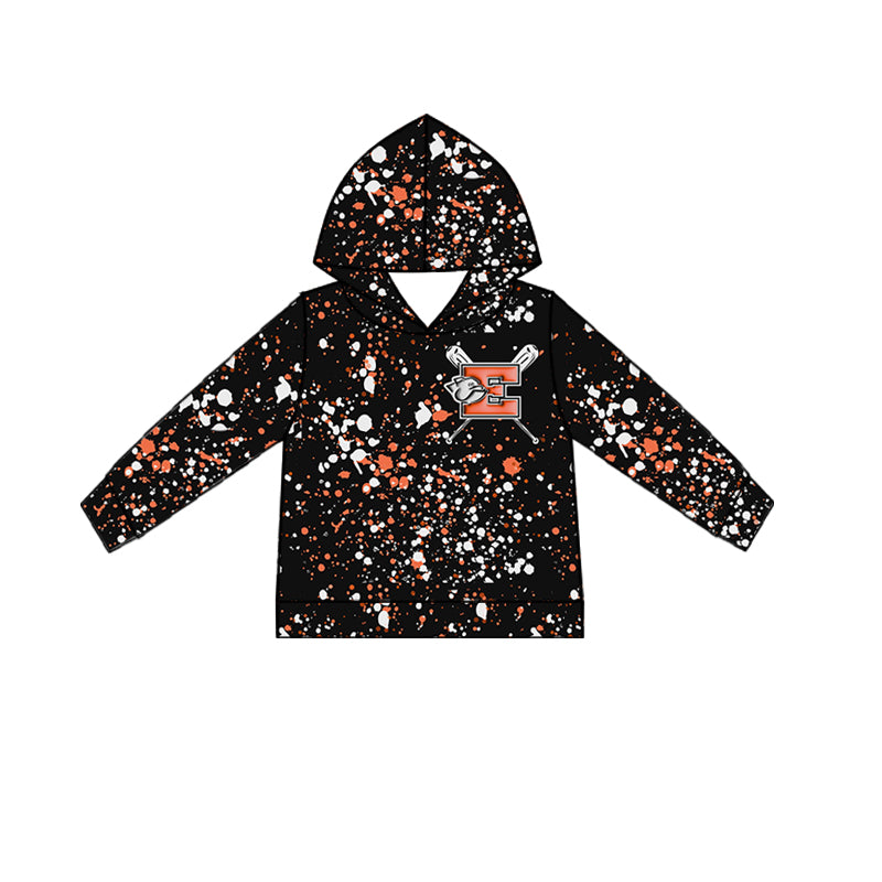 (Custom Design Preorder MOQ 5 Each Item)Team's Bulldogs Baseball Sprinkles Print Hoodie Top Mom and Me Matching Clothes