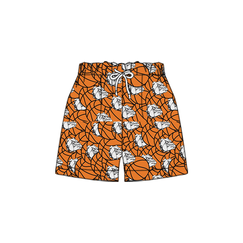(Custom Design Preorder MOQ 5 Each Design) Team's Bulldogs Basketball Print Summer Bottom Sports Shorts Mom and Me Matching Clothes