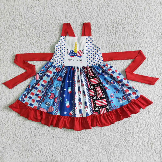 (Promotion)C10-10 Sleeveless 4th of July dress