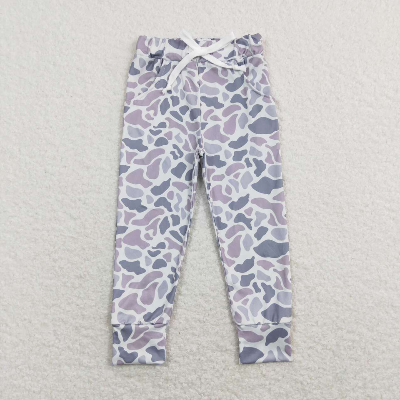 P0420 Grey Camo Print Kids Pants