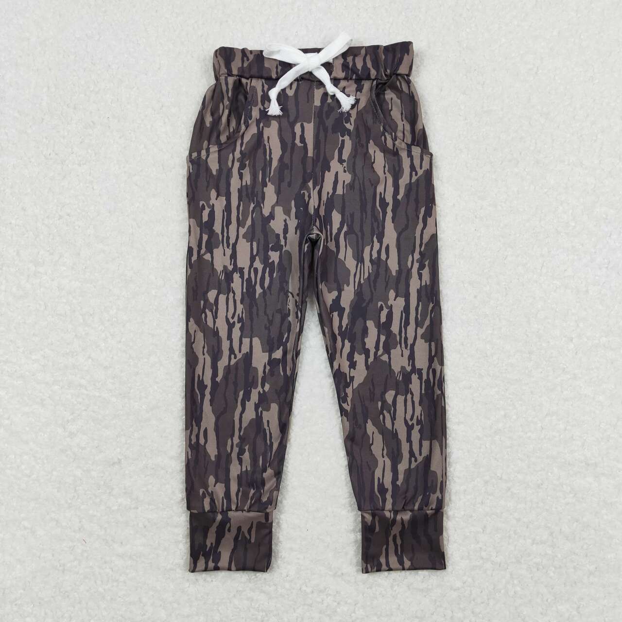 P0432 Green Camo Print Boys Pants