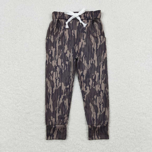 P0432 Green Camo Print Boys Pants