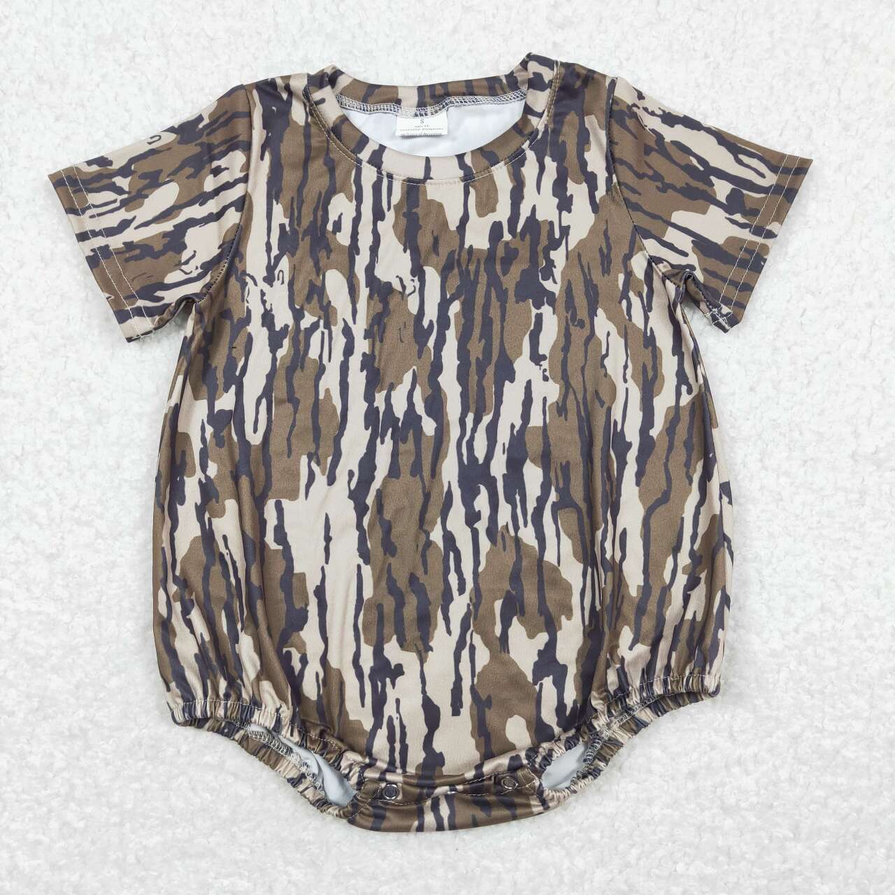 SR1253 Camo Branches Print Baby Kids Summer Romper