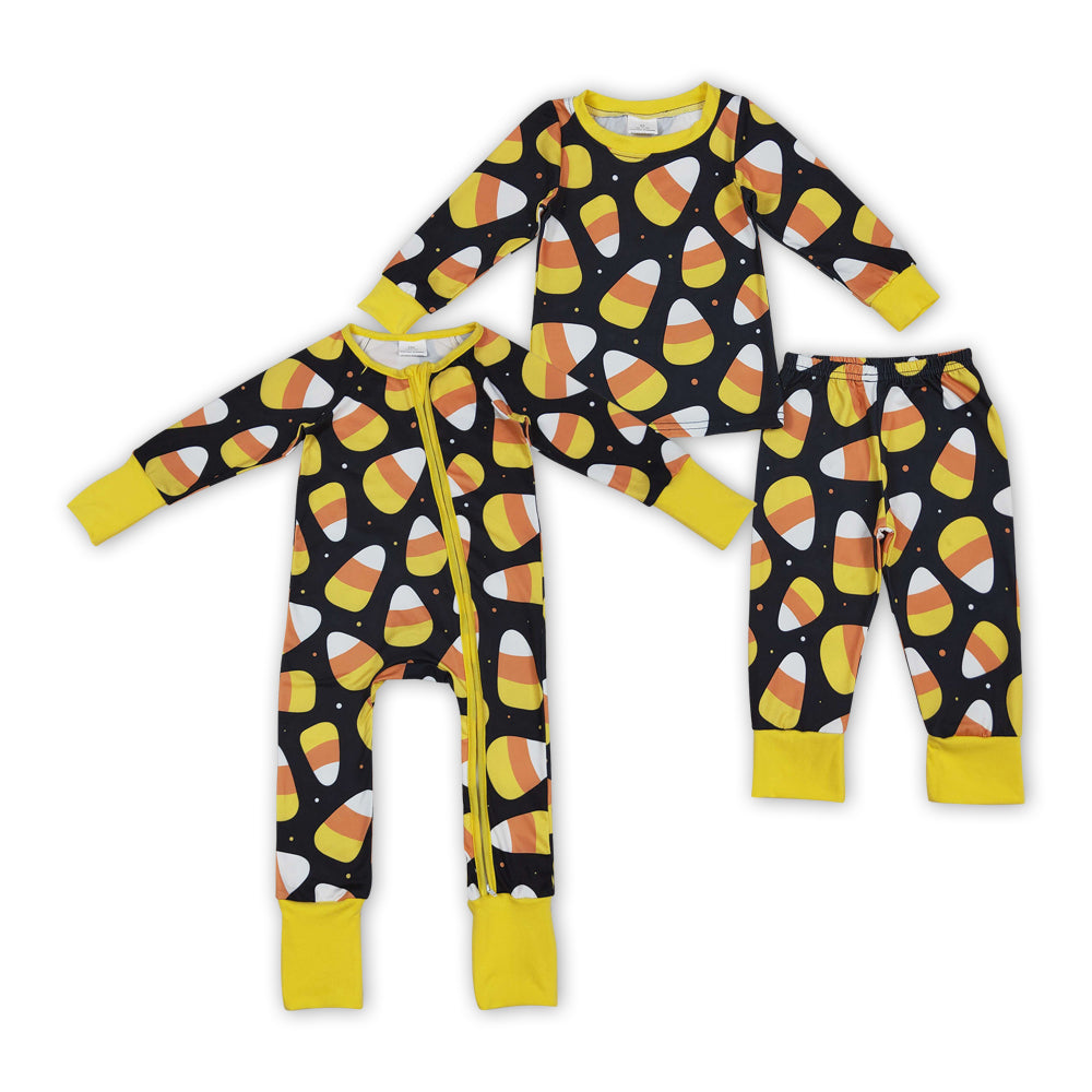 Candy Print Kids Halloween Pajamas Matching Clothes