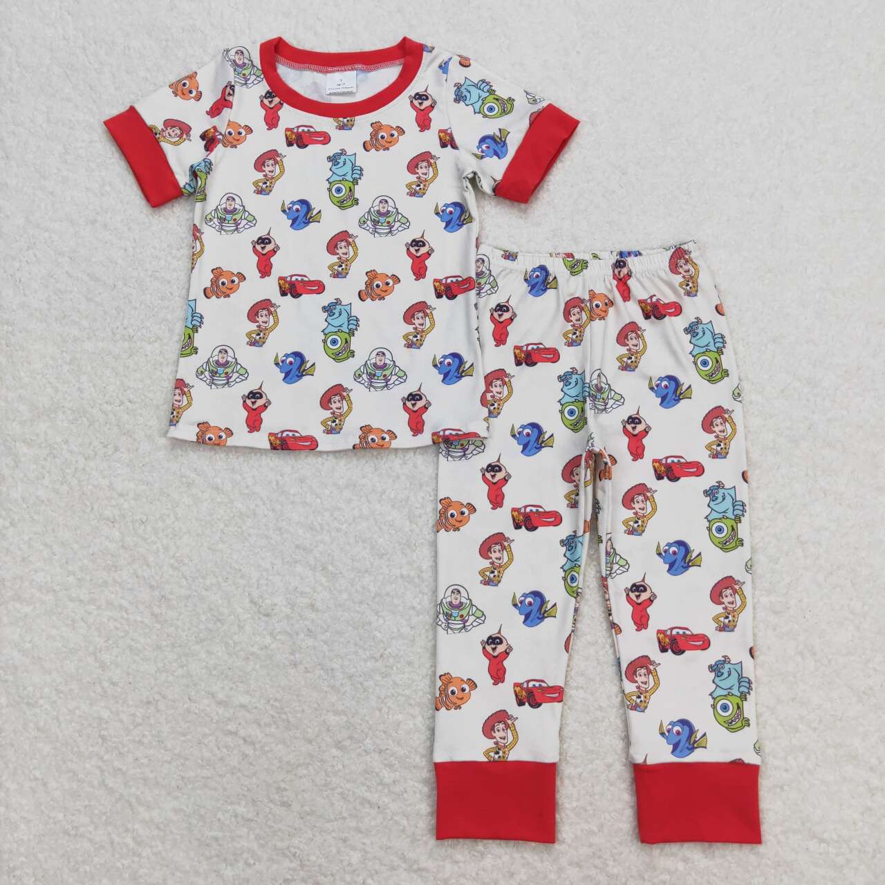 BSPO0322 Cartoon Toys Figure Print Boys Pajamas Clothes Set