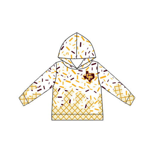 (Custom Design Preorder MOQ 5 Each Item) Team's Collinsville Sprinkles Print Hoodie Top Mom and Me Matching Clothes