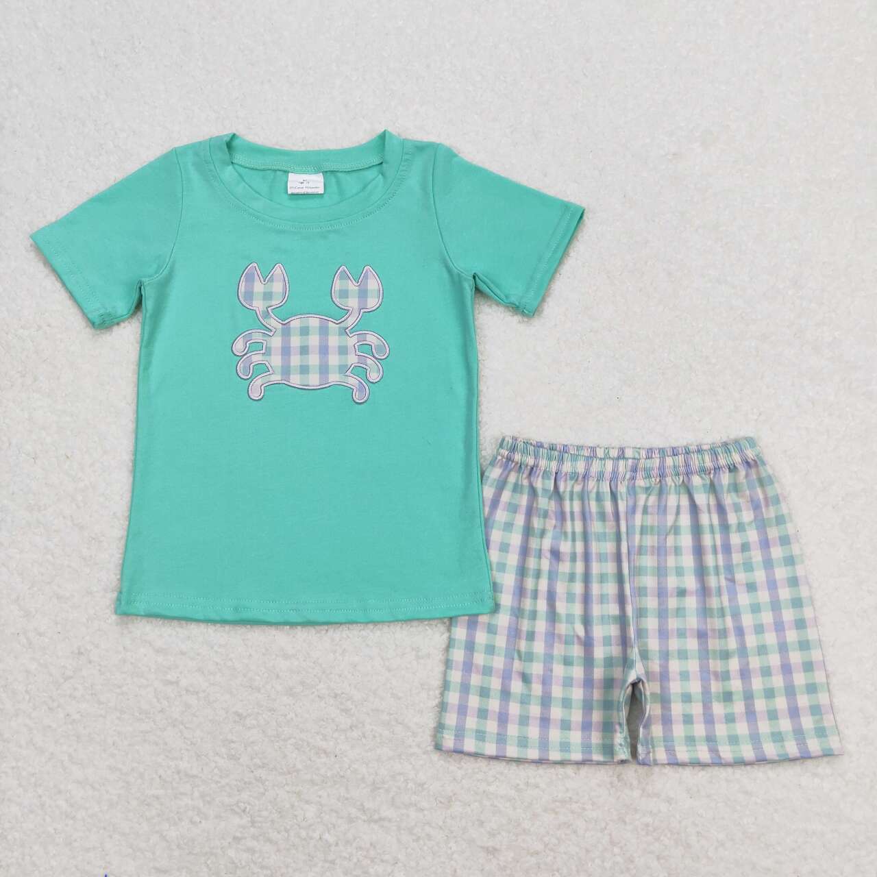 Crab Design Shorts Boys Summer Clothes Set Brothers Wear