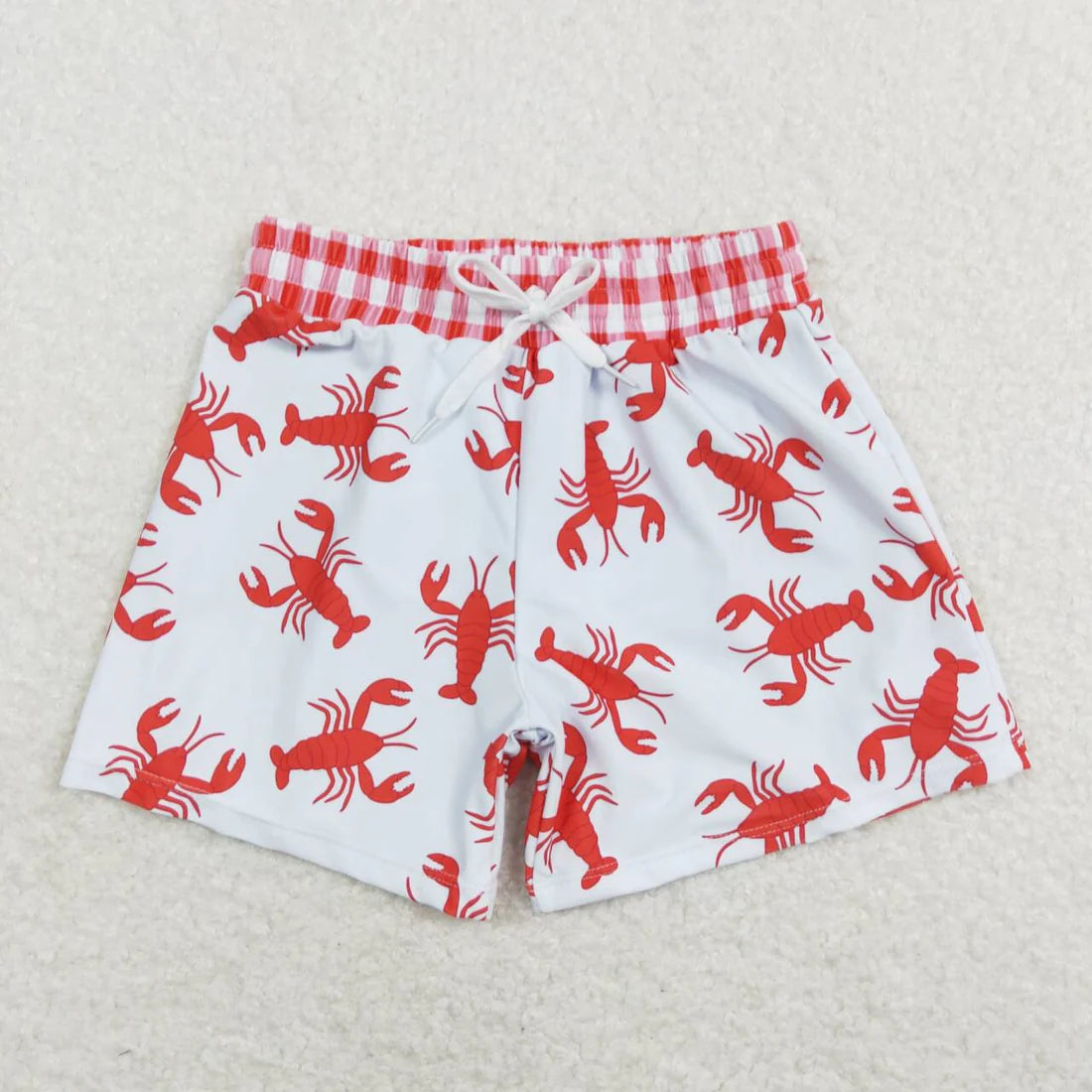 4 Crayfish Print Boys Swim Trunks Brothers Wear