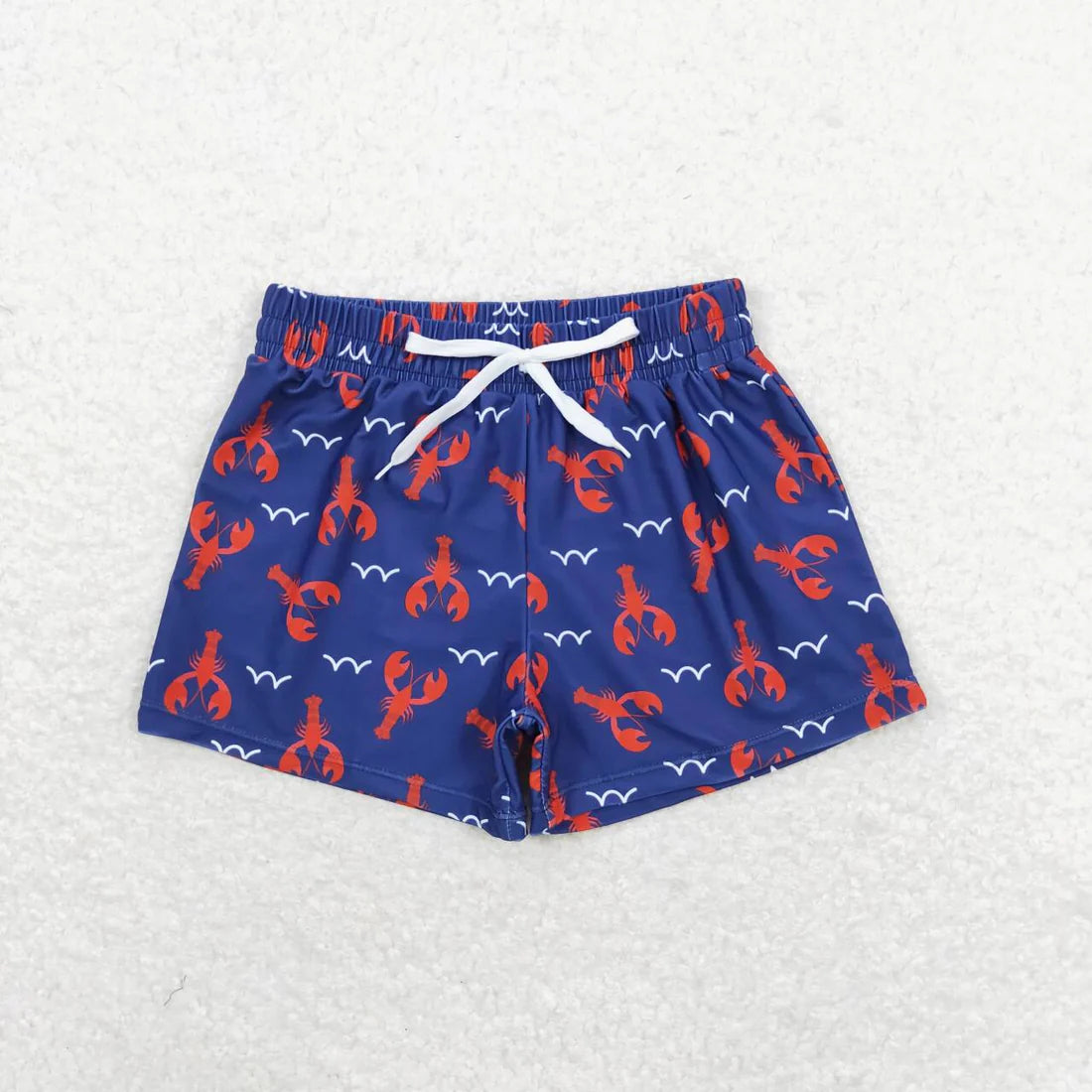 4 Crayfish Print Boys Swim Trunks Brothers Wear