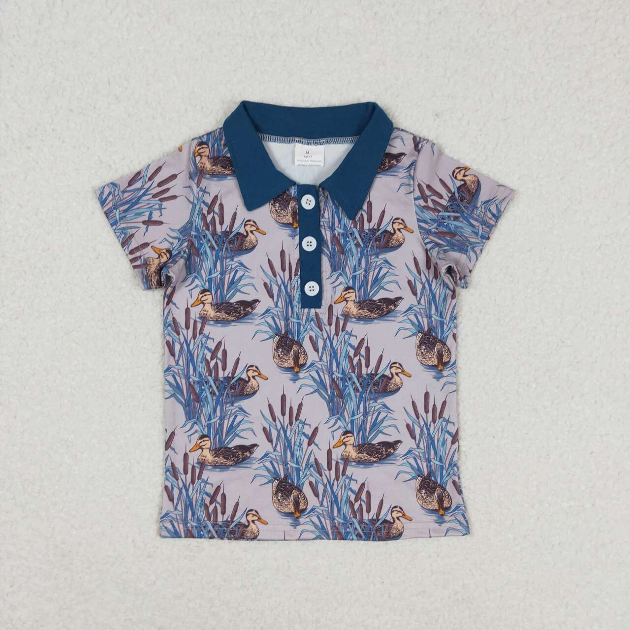 BT0536 Duck Print Boys Polo Tee Shirts Top