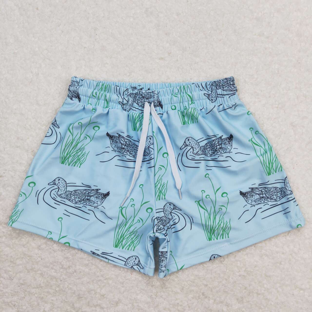4 Duck Print Boys Swim Trunks Brothers Wear
