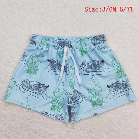 S0361  Duck Print Boys Swim Trunks