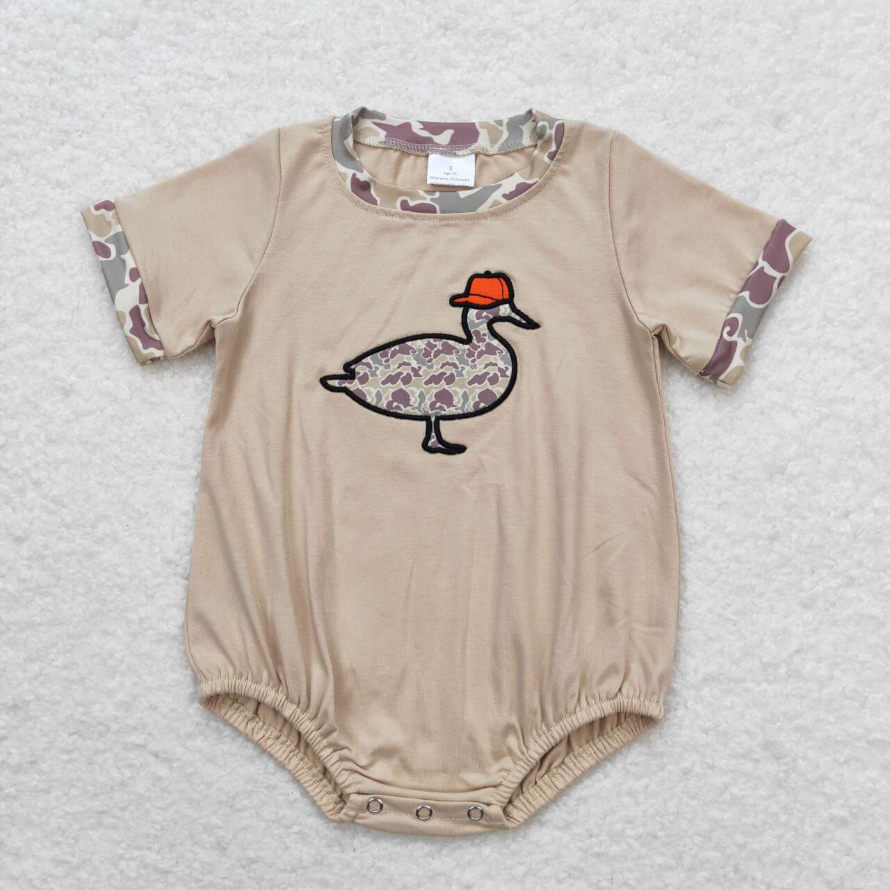 USA-Shop SR1403 Camo Duck Embroidery Baby Boys Summer Romper
