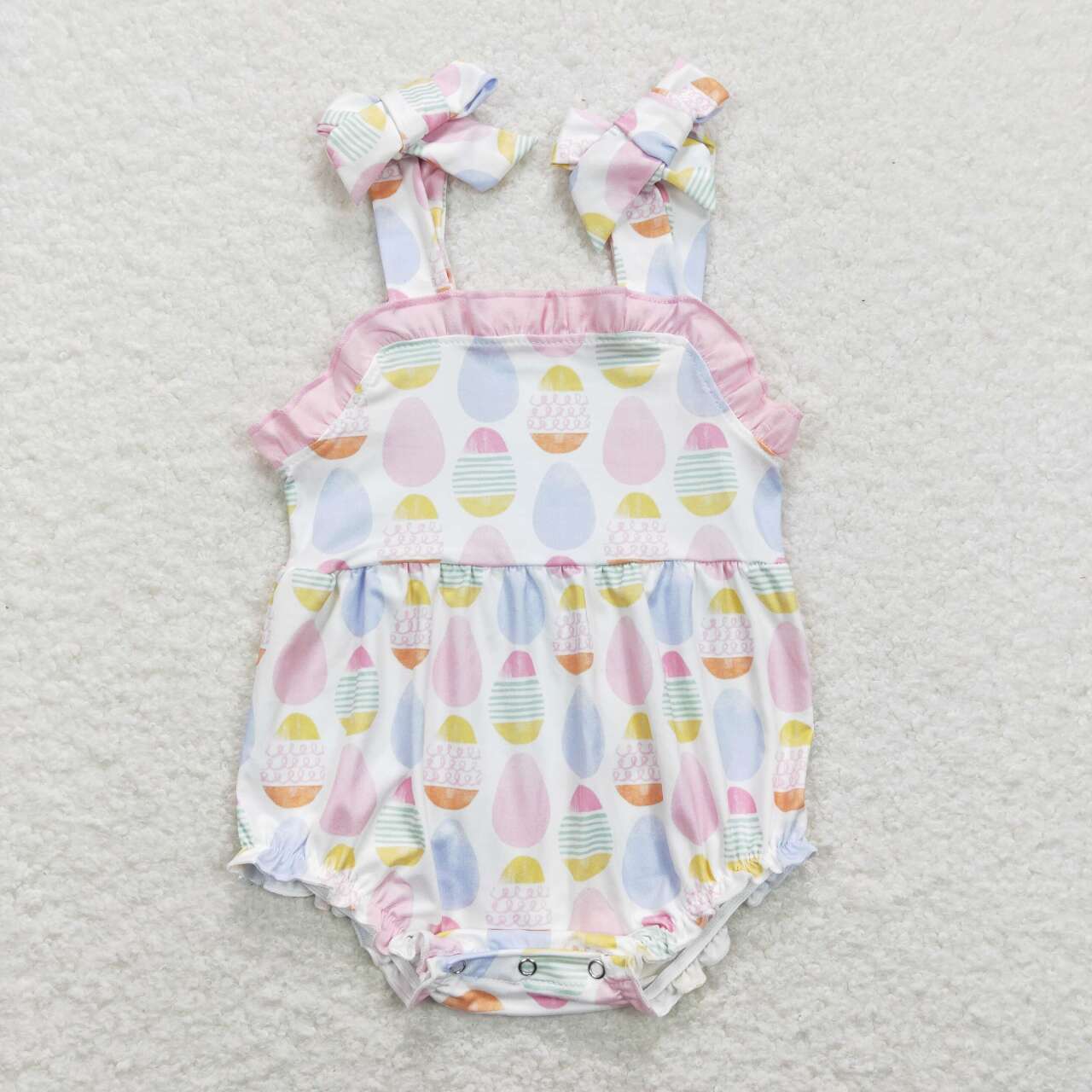 Colorful Eggs Print Sibling Easter Matching Clothes