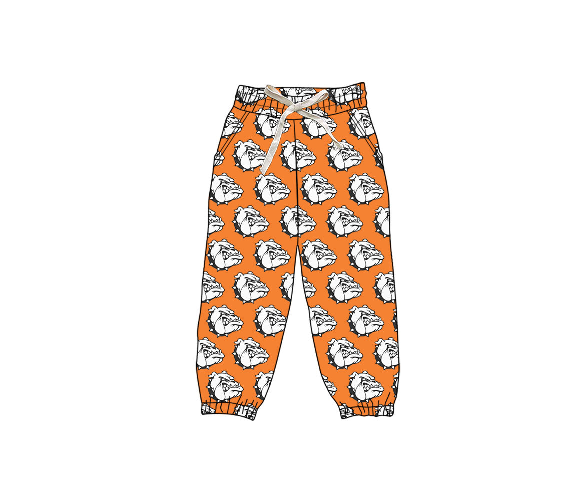 (Custom Design Preorder MOQ 5 Each Design) Team's Elida Bulldogs Print Joggers Bottom Pants Mom and Me Matching Clothes