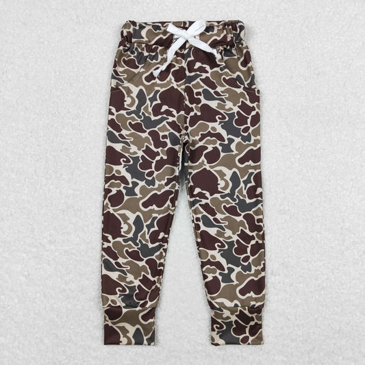 P0433 Brown Camo Print Boys Pants