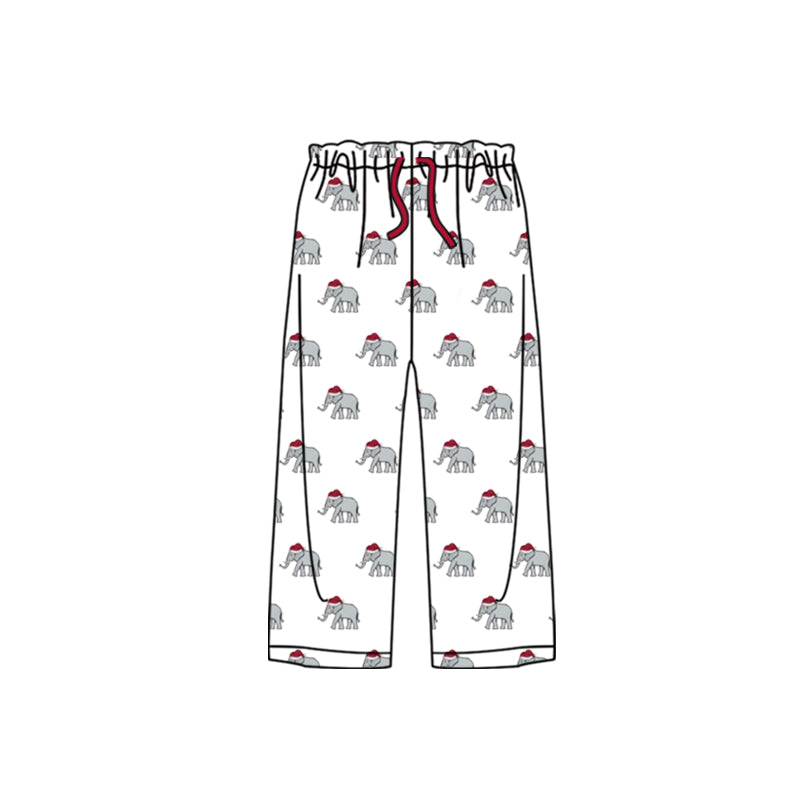 (Custom Design Preorder MOQ 5) Adult football team Alabama print Christmas pants