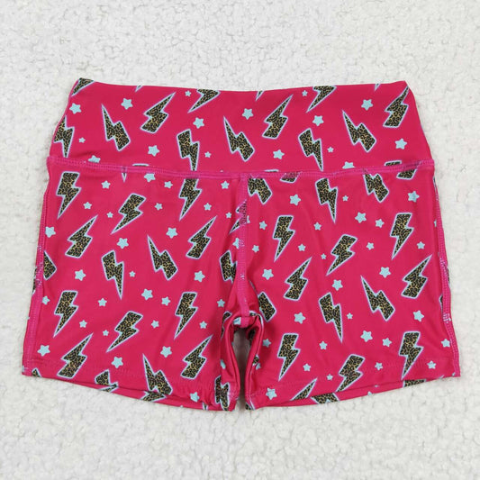 SS0216 Leopard Flash Print Girls Summer Shorts
