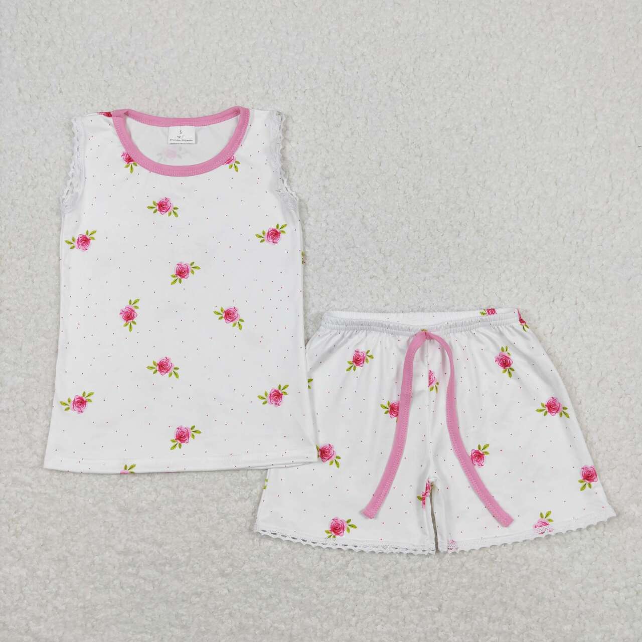 Flowers Print Girls Summer Clothes Set Sisters Wear