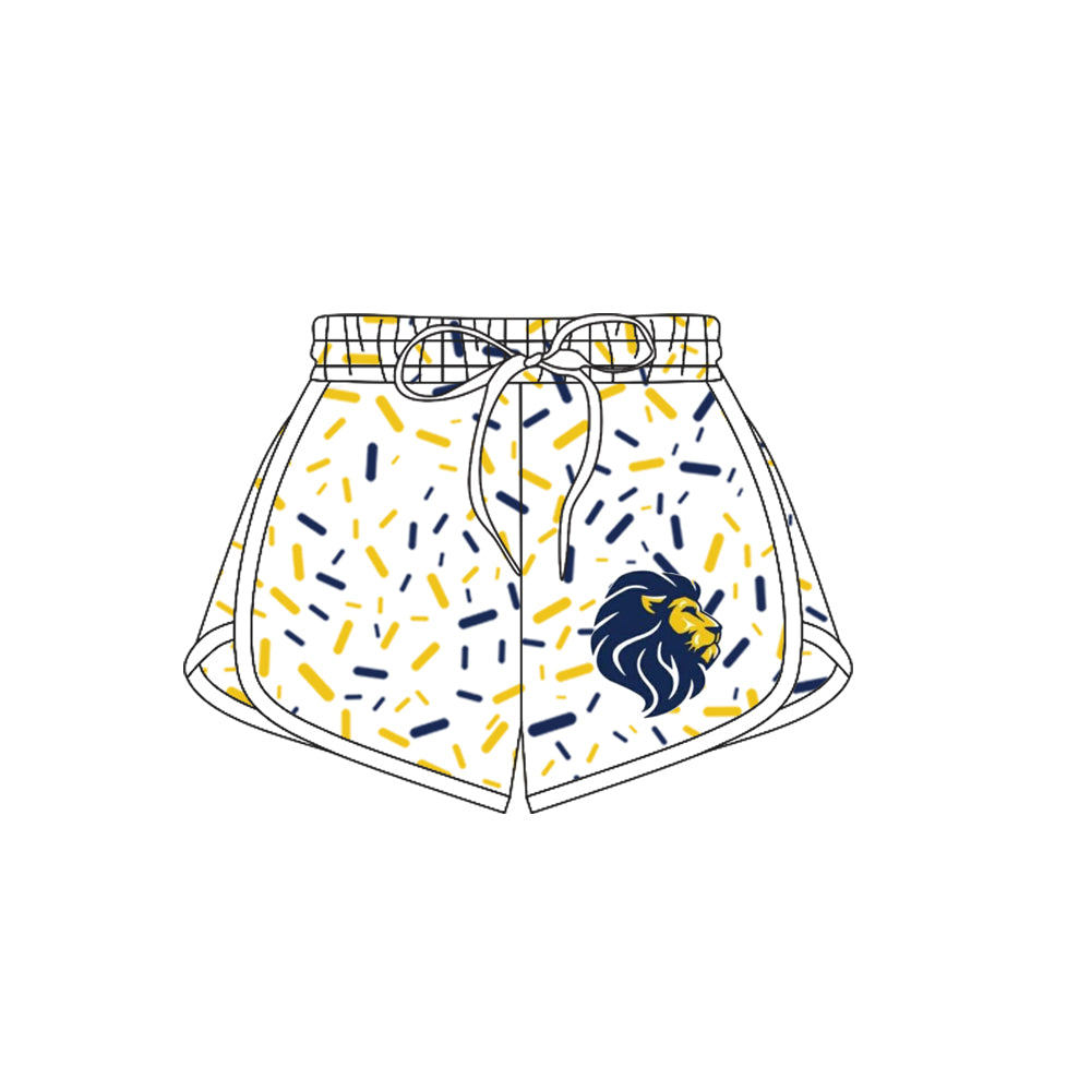 (Custom Design Preorder MOQ 5 Each Item) Team's Founders Sprinkles Print Summer Bottom Sports Shorts Mom and Me Matching Clothes
