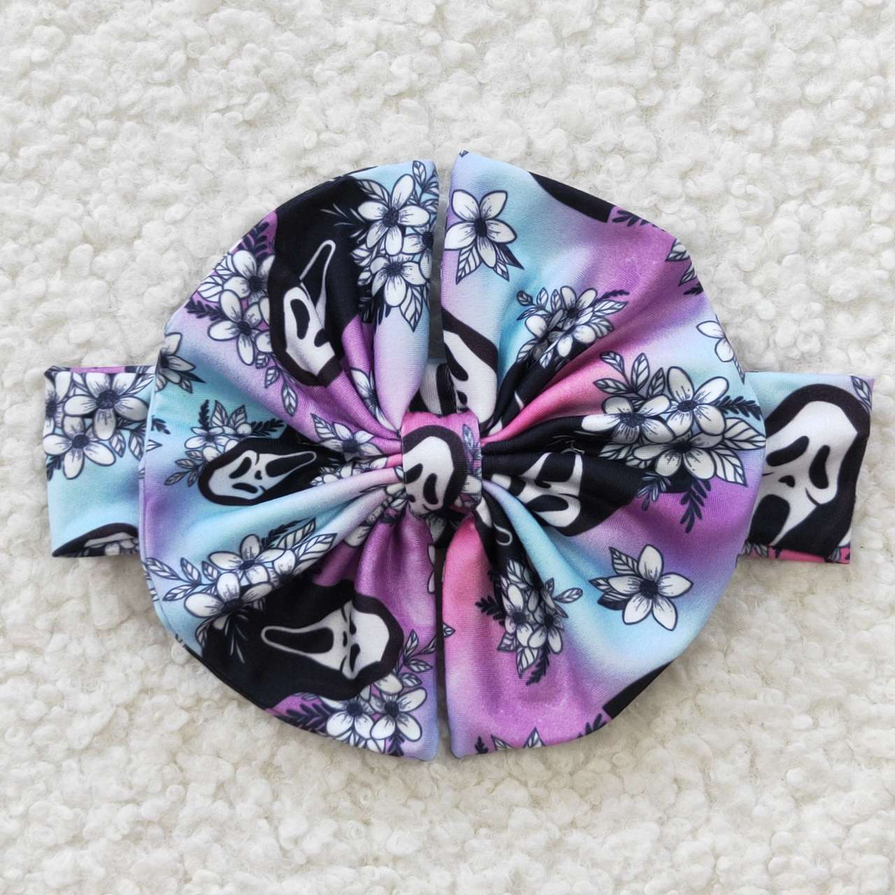 GBO0170 Scream queen baby girls tie dye Halloween bummie set