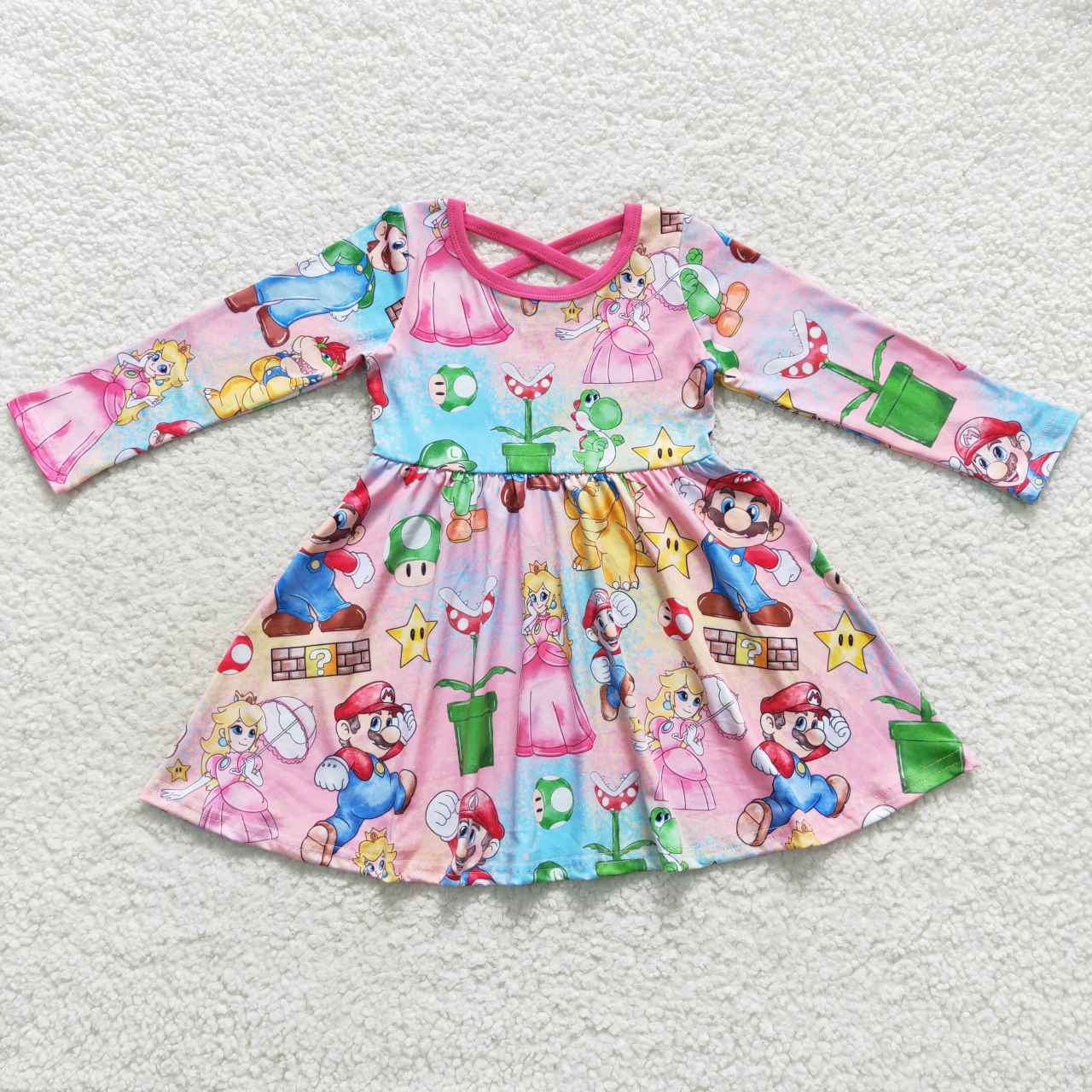GLD0324 Super games character print knee length dress