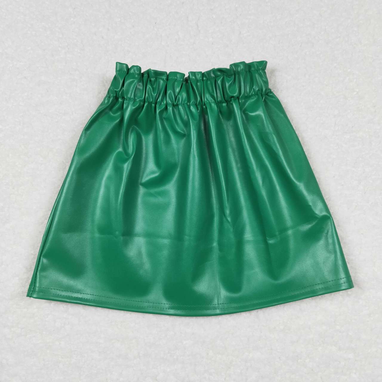 4 Colors Girls Leather Knee Length Skirts