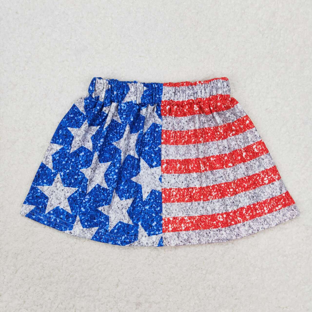 GSD1263 Stars Red Stripes Print Girls 4th of July Clothes Set