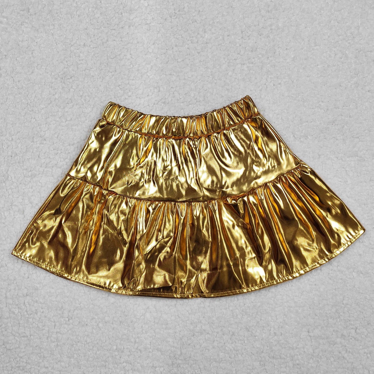 3 Colors Pleather Elastic Girls Summer Bottom Skirts Sisters Wear