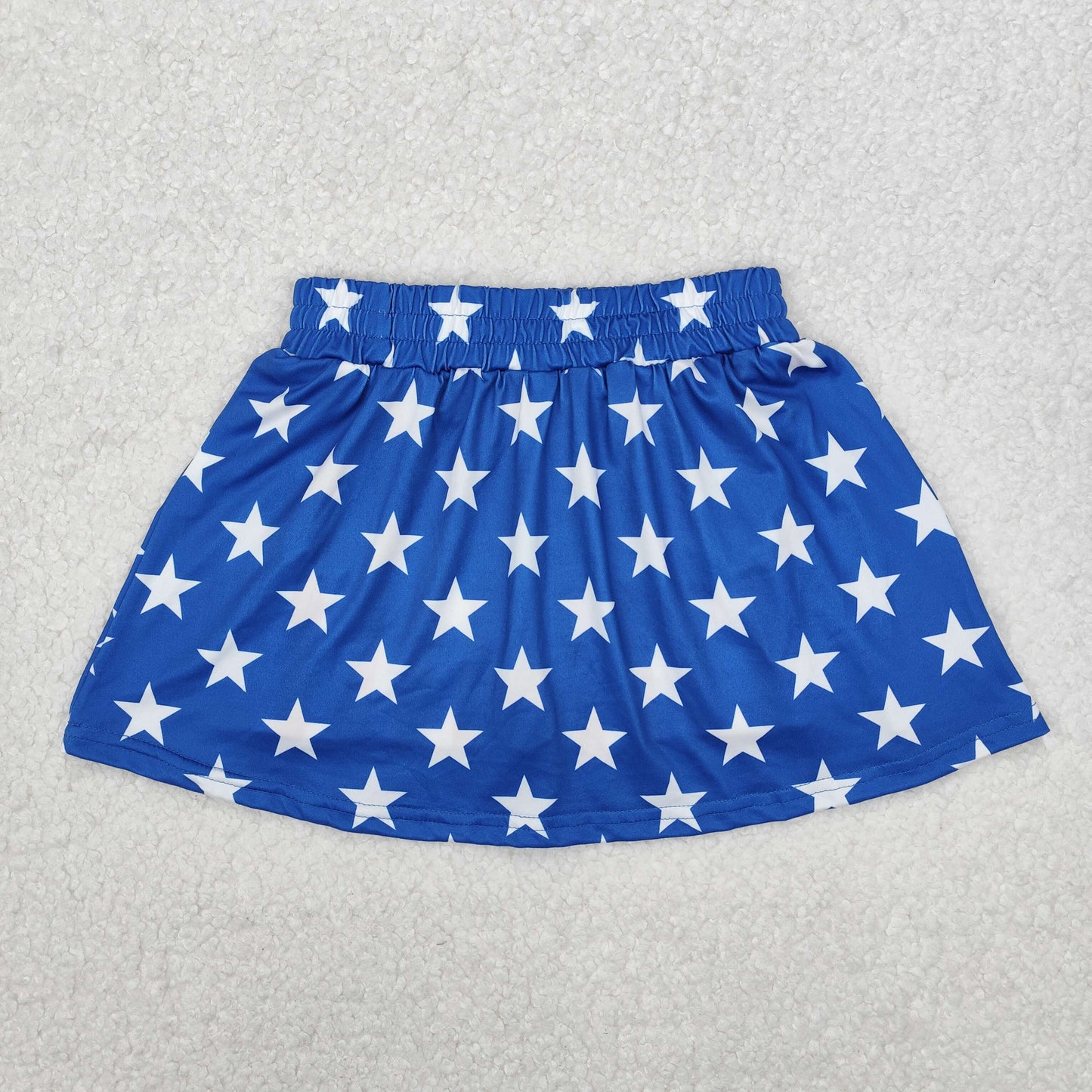 GLK0051 Red Stripes Stars Print Girls 4th of July Bottom Skirts Shorts